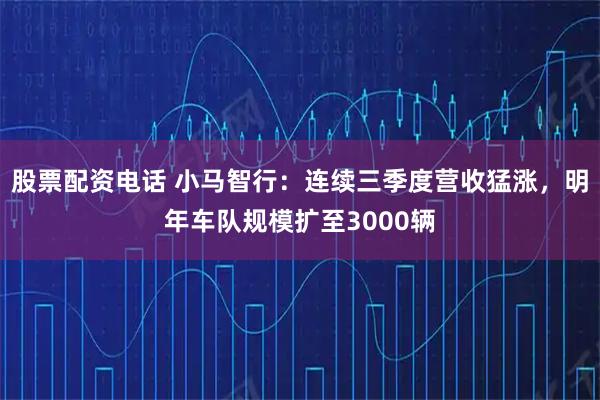 股票配资电话 小马智行：连续三季度营收猛涨，明年车队规模扩至3000辆